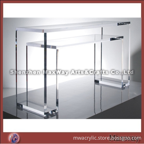 Two-layer transparent decent acrylic furniture table/desk